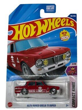 Hot Wheels Alfa Romeo Giulia TI Super 2025 Compact Kings 7/10 Diecast Car 1:64